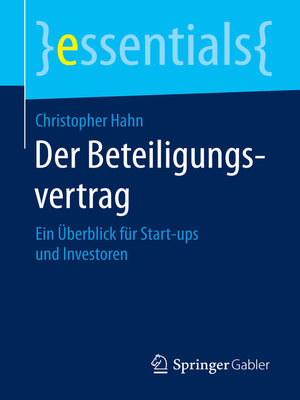 cover image of Der Beteiligungsvertrag